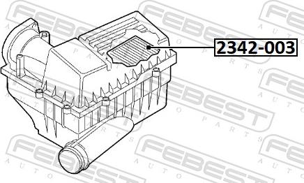 Febest 2342-003 - Air Filter, engine www.autospares.lv