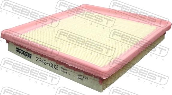 Febest 2342-002 - Gaisa filtrs www.autospares.lv