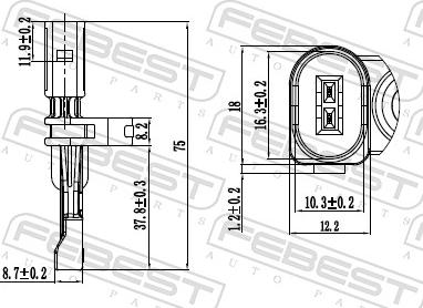 Febest 23606-016 - Devējs, Riteņu griešanās ātrums www.autospares.lv