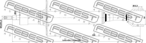 Febest 23110-001F - Amortizators autospares.lv