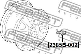 Febest 2385B-002 - Riteņa stiprināšanas skrūve www.autospares.lv