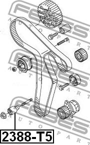 Febest 2388-T5 - Parazīt / Vadrullītis, Zobsiksna autospares.lv