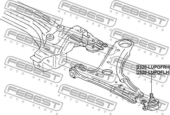 Febest 2320-LUPOFLH - Balst / Virzošais šarnīrs autospares.lv