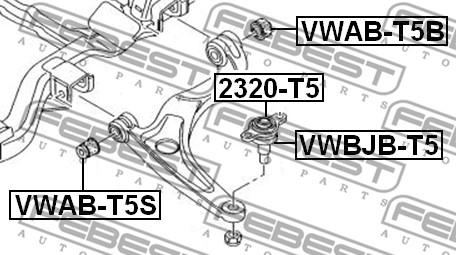 Febest 2320-T5 - Balst / Virzošais šarnīrs www.autospares.lv