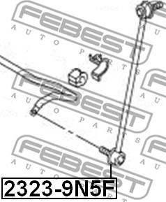 Febest 2323-9N5F - Rod / Strut, stabiliser www.autospares.lv