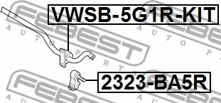 Febest 2323-BA5R - Stiepnis / Atsaite, Stabilizators autospares.lv