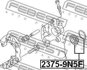 Febest 2375-9N5F - Remkomplekts, Bremžu suports www.autospares.lv