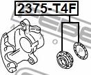 Febest 2375-T4F - Ремкомплект, тормозной суппорт www.autospares.lv