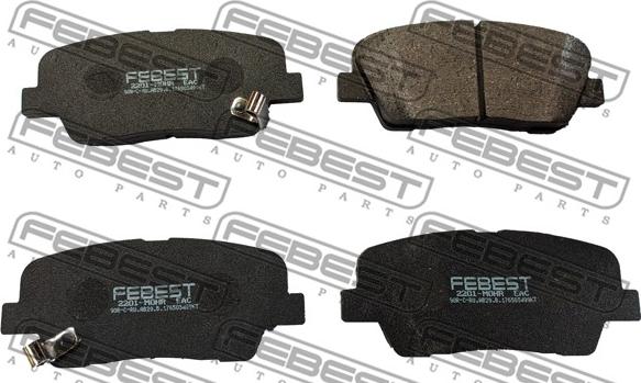 Febest 2201-MOHR - Bremžu uzliku kompl., Disku bremzes www.autospares.lv