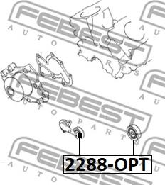 Febest 2288-OPT - Parazīt / Vadrullītis, Ķīļrievu siksna www.autospares.lv