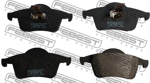 Febest 2701-S60R - Brake Pad Set, disc brake www.autospares.lv