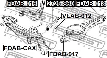 Febest VLAB-012 - Piekare, Šķērssvira www.autospares.lv