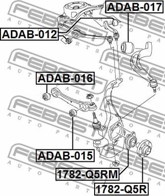 Febest ADAB-016 - Piekare, Šķērssvira autospares.lv