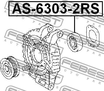 Febest AS-6303-2RS - Подшипник www.autospares.lv