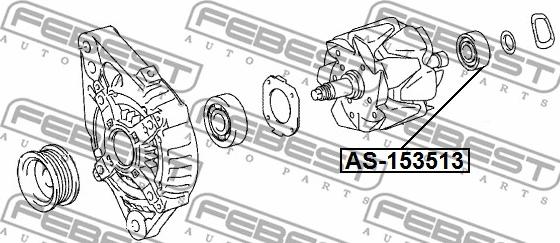 Febest AS-153513 - Gultnis autospares.lv