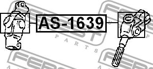 Febest AS-1639 - Šarnīrs, Stūres sviras vārpsta www.autospares.lv