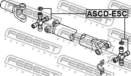 Febest ASCD-ESC - Šarnīrs, Garenvārpsta www.autospares.lv