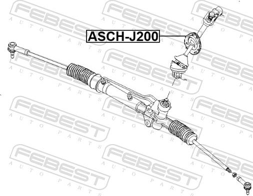 Febest ASCH-J200 - Stūres sviras vārpsta www.autospares.lv