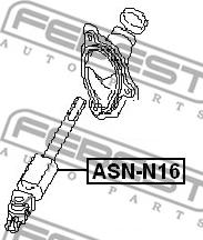 Febest ASN-N16 - Stūres sviras vārpsta www.autospares.lv