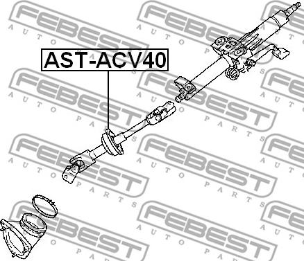 Febest AST-ACV40 - Stūres sviras vārpsta www.autospares.lv