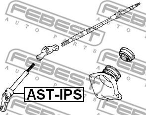 Febest AST-IPS - Stūres sviras vārpsta www.autospares.lv