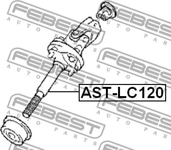 Febest AST-LC120 - Stūres sviras vārpsta www.autospares.lv