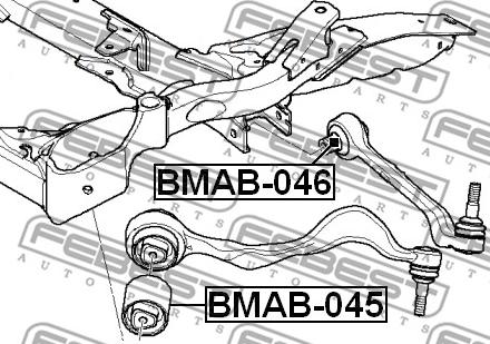 Febest BMAB-045 - Piekare, Šķērssvira www.autospares.lv