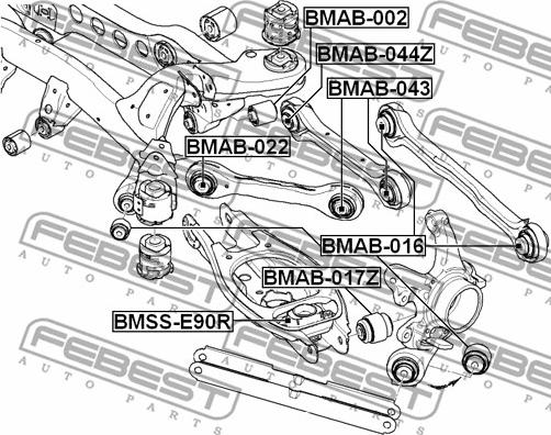 Febest BMAB-016 - Piekare, Šķērssvira www.autospares.lv