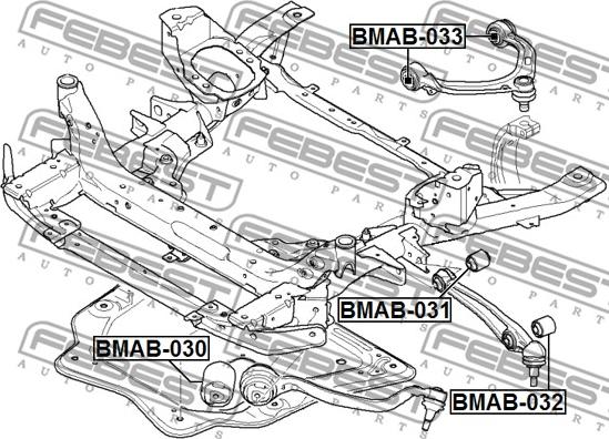 Febest BMAB-031 - Piekare, Šķērssvira www.autospares.lv