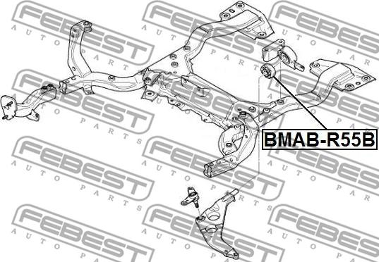 Febest BMAB-R55B - Piekare, Šķērssvira www.autospares.lv