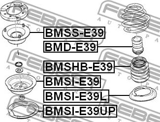 Febest BMSHB-E39 - Aizsargvāciņš / Putekļusargs, Amortizators autospares.lv