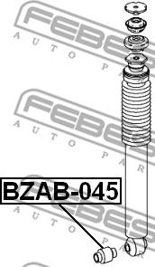 Febest BZAB-045 - Bukse, amortizators www.autospares.lv