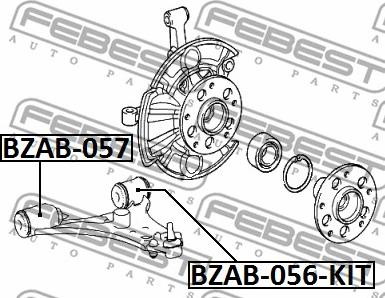 Febest BZAB-057 - Piekare, Šķērssvira www.autospares.lv