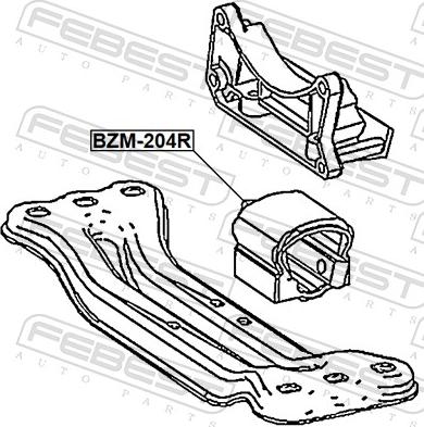 Febest BZM-204R - Piekare, Automātiskā pārnesumkārba www.autospares.lv