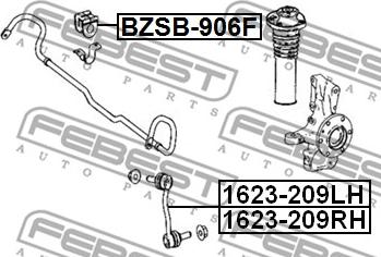 Febest BZSB-906F - Bukse, Stabilizators www.autospares.lv