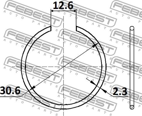 Febest CC-1-30X2 - Montāžas komplekts, Piedziņas vārpstas gofrēts apvalks www.autospares.lv