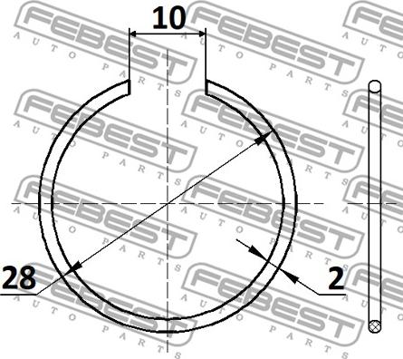 Febest CC-1-28X2 - Montāžas komplekts, Piedziņas vārpstas gofrēts apvalks www.autospares.lv