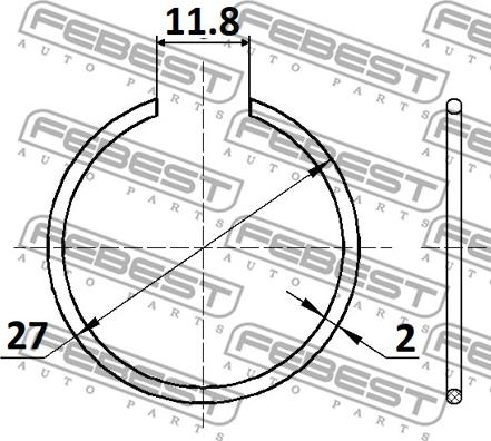 Febest CC-1-27X2 - Montāžas komplekts, Piedziņas vārpstas gofrēts apvalks www.autospares.lv