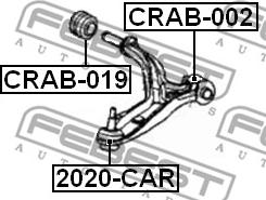 Febest CRAB-019 - Piekare, Šķērssvira www.autospares.lv