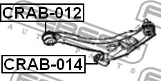 Febest CRAB-012 - Piekare, Šķērssvira www.autospares.lv