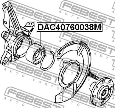 Febest DAC40760038M - Riteņa rumbas gultnis www.autospares.lv