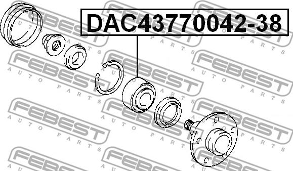 Febest DAC43770042-38 - Riteņa rumbas gultnis www.autospares.lv