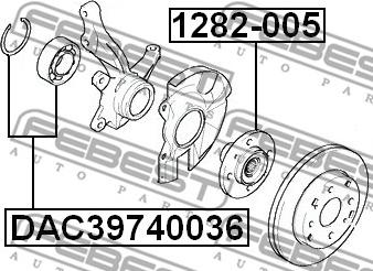 Febest DAC39740036 - Riteņa rumbas gultnis www.autospares.lv