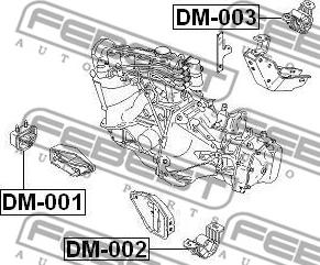 Febest DM-002 - Piekare, Dzinējs www.autospares.lv