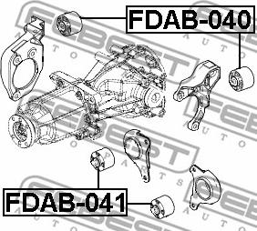 Febest FDAB-041 - Piekare, Diferenciālis www.autospares.lv