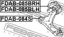 Febest FDAB-084S - Piekare, Šķērssvira www.autospares.lv