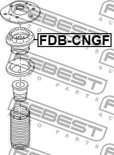 Febest FDB-CNGF - Amortizatora statnes balsts www.autospares.lv