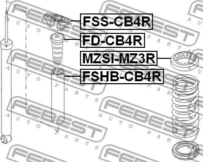 Febest FD-CB4R - Gājiena ierobežotājs, Atsperojums autospares.lv