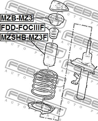 Febest FDD-FOCIIIF - Gājiena ierobežotājs, Atsperojums www.autospares.lv