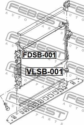 Febest FDSB-001 - Piekare, Radiators www.autospares.lv